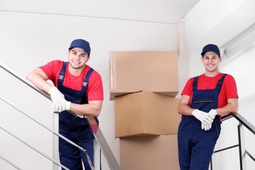 Removal team preparing items safely during a Knightsbridge move