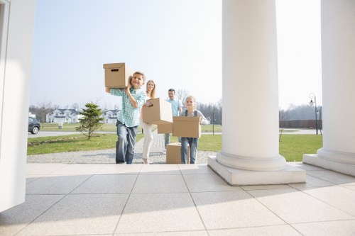 Loading furniture into a van for a Knightsbridge relocation
