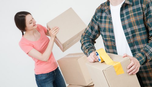 Removal van service operating in Knightsbridge residential street
