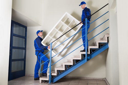Supervisor reviewing safety checks before a removals operation begins