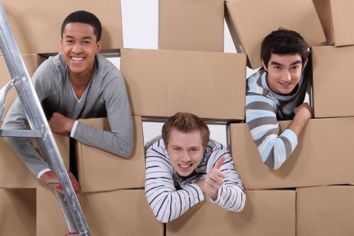 Moving team managing access and parking for a Knightsbridge home removal
