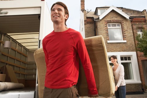 Organised apartment packing materials for a Knightsbridge move