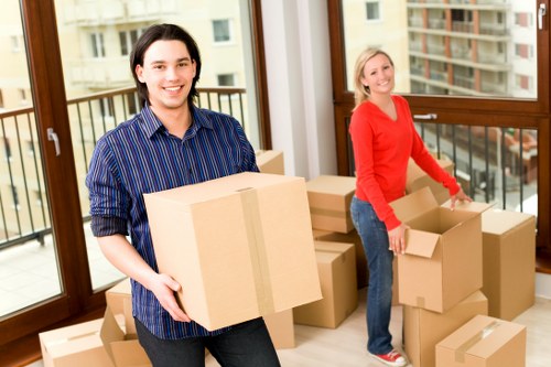 Living room cleared after furniture collection in Knightsbridge